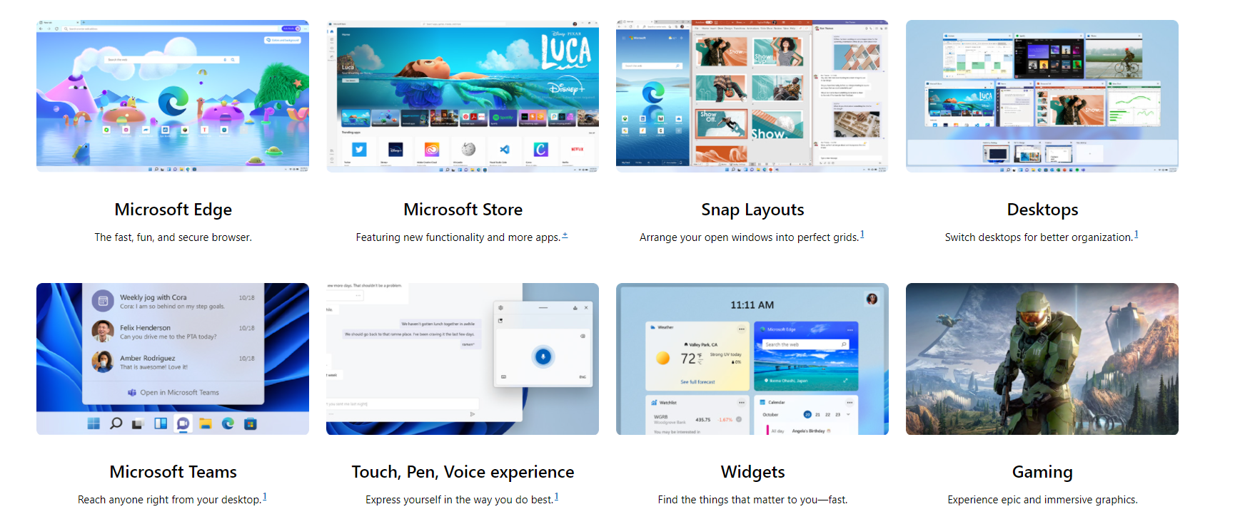 Windows 11 Home and Pro Features available in both editions
